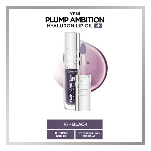 L'oreal Paris Plump Ambition Hyaluron Ph 116 Black Dudak Parlatıcısı - Görsel 2