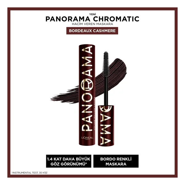 L'oreal Paris Panorama Chromatic Hacim Veren Bordeaux Cashmere Maskara - Görsel 2