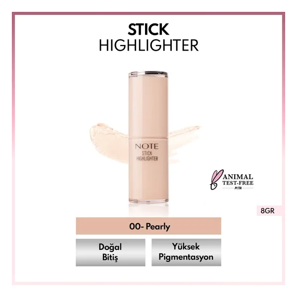 Note Nemlendirici Etkili 00 Pearly Stick Highlighter - Görsel 2