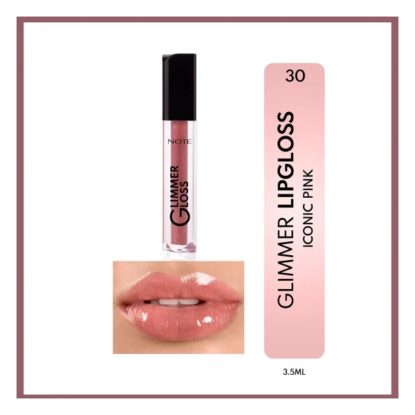 Note Glimmer Gloss 30 Iconic Pink Dudak Parlatıcısı - Görsel 2