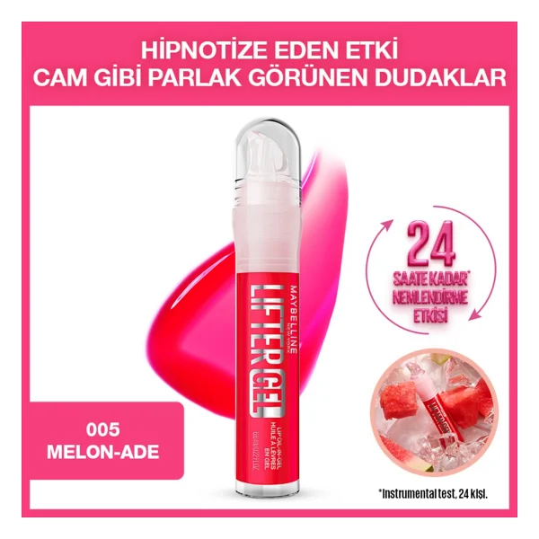 Maybelline New York Lifter Gel Melon Ade Dudak Parlatıcısı - Görsel 2