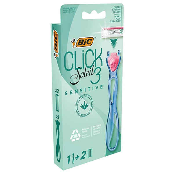 Bic Soleil Click 3 Sensitive 2 Başlıklı Kadın Tıraş Bıçağı - Görsel 2