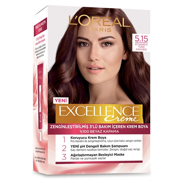 L'oreal Paris Excellence Creme 5.15 Efsanevi Türk Kahvesi Saç Boyası - Görsel 5