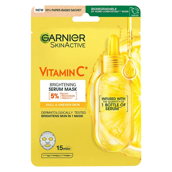 Garnier Skin Naturals C Vitamini Parlaklık Verici Kağıt Yüz Maskesi - Görsel 3