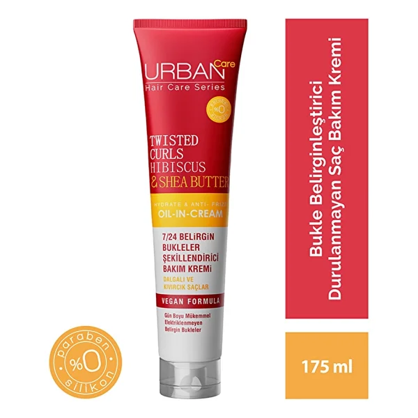 Urban Care Twisted Curls Hibiscus & Shea Butter 175 Ml Durulanmayan Saç Kremi - Görsel 2