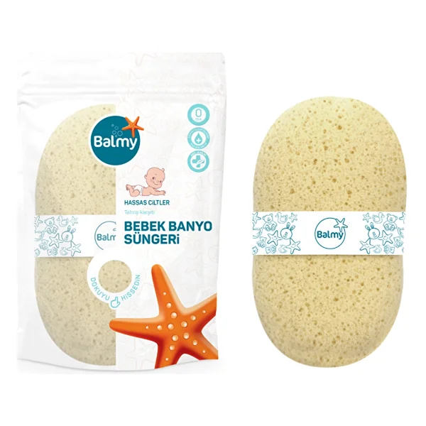 Balmy Hassas Ciltler Bebek Banyo Süngeri - Görsel 10