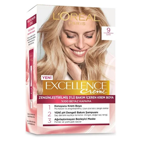 L'oreal Paris Excellence Creme 9 Sarı Saç Boyası - Görsel 2