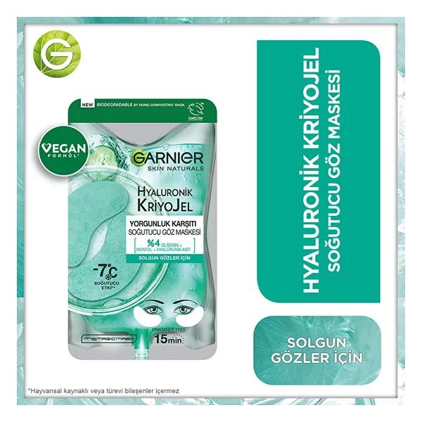 Garnier Hyaluronik Kriyojel Yorgunluk Karşıtı Soğutucu Göz Maskesi - Görsel 2