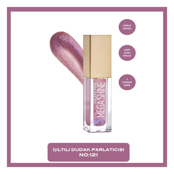 Golden Rose Dudak Parlatıcısı 3d Mega Shine Lipgloss No: 121 - Görsel 2