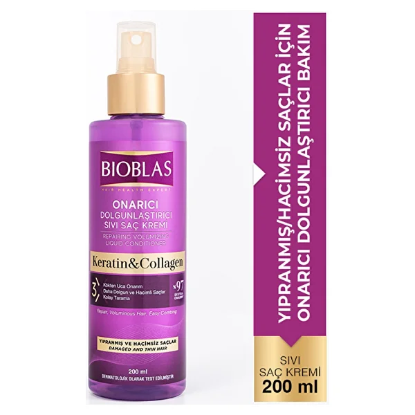 Bioblas Collagen & Keratin Dökülme Karşıtı 200 ml Sıvı Saç Kremi - Görsel 9