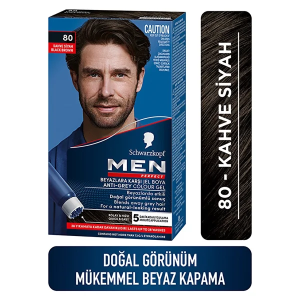 Men Perfect 80 Kahve Siyah Erkek Saç Boyası - Görsel 6