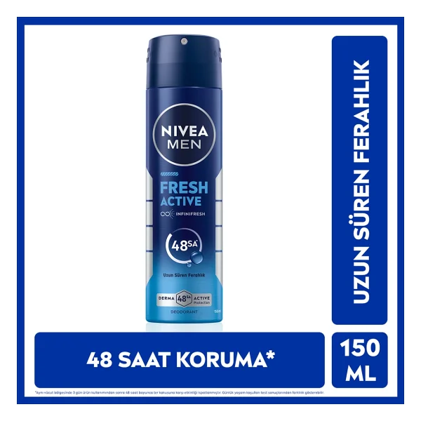 Nivea Men Fresh Active 150 Ml Erkek Deodorant - Görsel 4