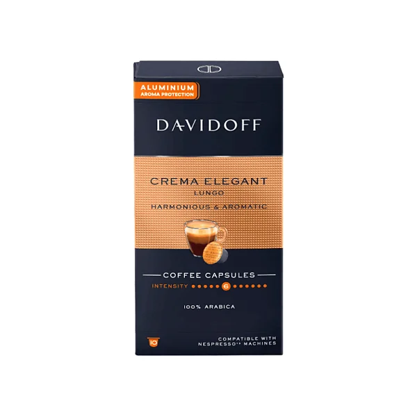 Davidoff Crema Elegant Lungo Harmonious Ve Aromatic Kapsül Kahve 10'lu - Görsel 3