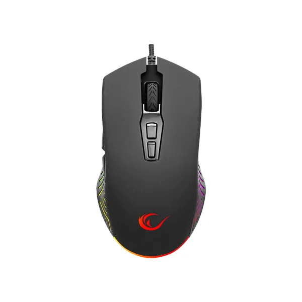 Rampage Spear Smx-G68 Siyah RGB Makrolu Ergonomik Optik Kablolu Oyuncu Mouse - Görsel 3