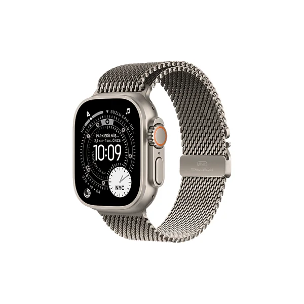 Apple Watch Ultra 3 GPS + Cellular 49mm Natürel Titanyum Kasa Ve Natürel Titanyum Milano Loop Kordon Akıllı Saat - Görsel 3