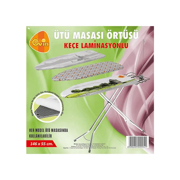 Evin Keçeli Ütü Masası Bezi 146x55 Cm Akyüzhome Çok Renkli - Görsel 2