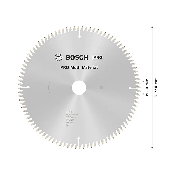 Bosch MultiMaterial 254x30 mm 96 Diş Daire Testere Bıçağı