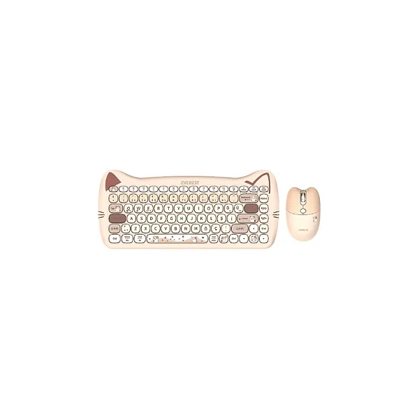 Everest Catty Mini Km-6285 Tkl Kablosuz Klavye Mouse Seti - Görsel 3