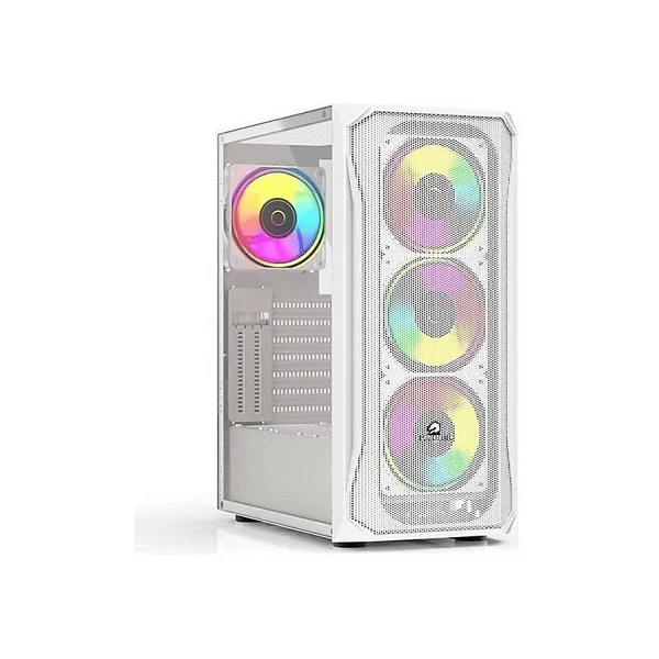 Gamebooster GB-T005mw RGB Fanlı Beyaz Atx Oyuncu Kasası - Görsel 5