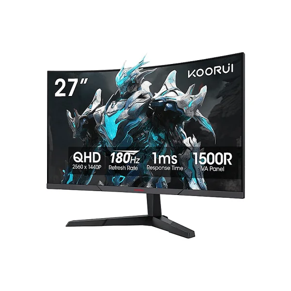 Koorui 27e6qca 27" 1 Ms 2k Curved 180 Hz Oyuncu Monitörü - Görsel 3