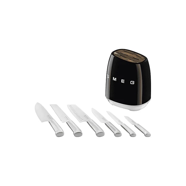 Smeg 50's Style Kbsf02 Siyah 7 Parça Standlı Bıçak Seti - Görsel 3