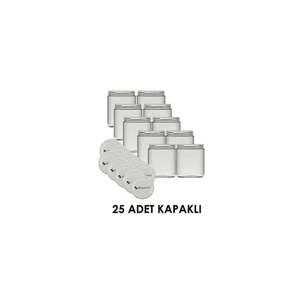 Paşabahçe 425 Cc Cam Kavanoz Kapaklı 25 Li Paket Konserve Şeffaf - Görsel 3