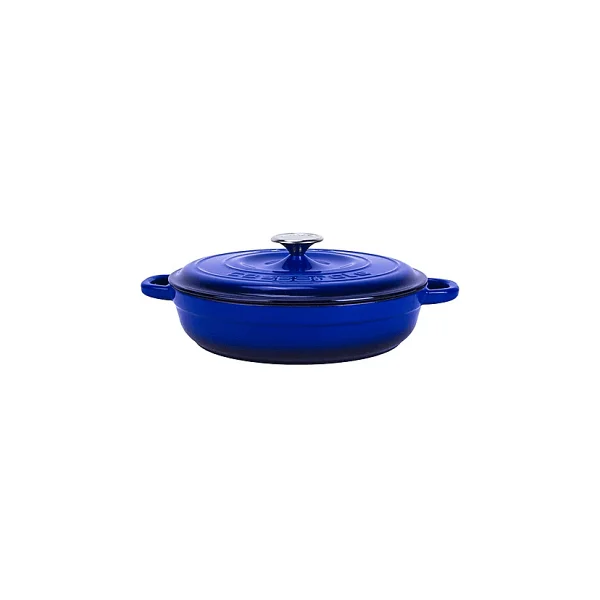 Lava New Heritage Mavi 28 Cm Basık Döküm Tencere - Görsel 5