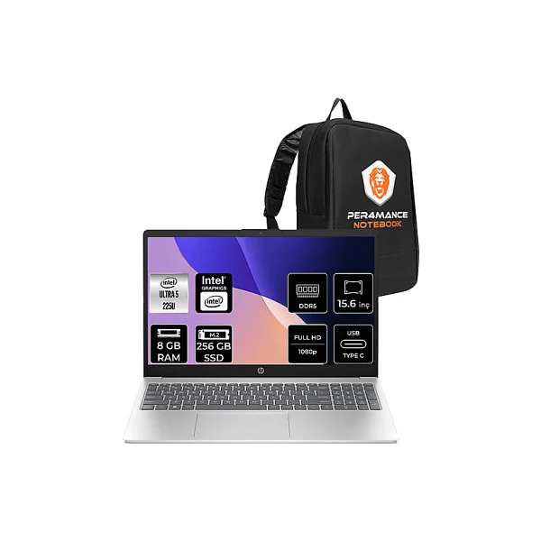 Hp AI 15-Fd2026nt D51e0ea Ultra 5 225u 8 GB 256 GB SSD Intel Graphics 15.6" Free Dos Full HD Notebook - Görsel 6