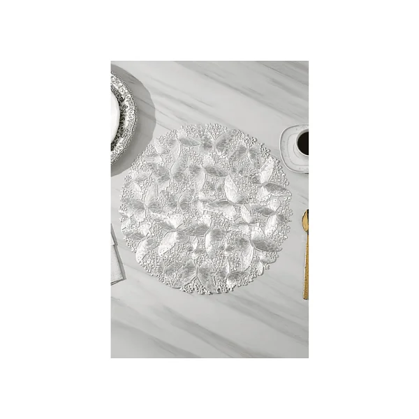 Digithome 6'lı Amerikan Servisi Supla Yuvarlak Gümüş 38 Cm - ACR-625/20 - Görsel 5