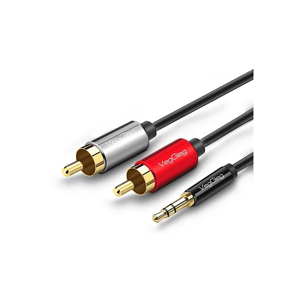 Veggieg 3.5mm Aux To 2 Rca Ses Kablosu 10 Metre - Görsel 4