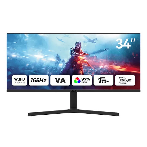 Aıwa 34" Mp3424-Y Curved 165hz Mm 4K Monitör 1ms - Görsel 6