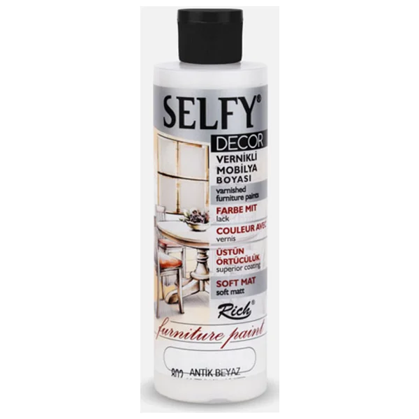 Rich Selfy Decor 802 Antik Beyaz 240 cc Vernikli Boya