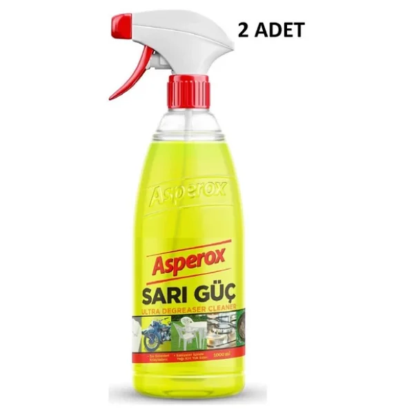 Asperox Sarı Güç Leke Temizleyici Sprey 1 Lt 2'li - Görsel 4