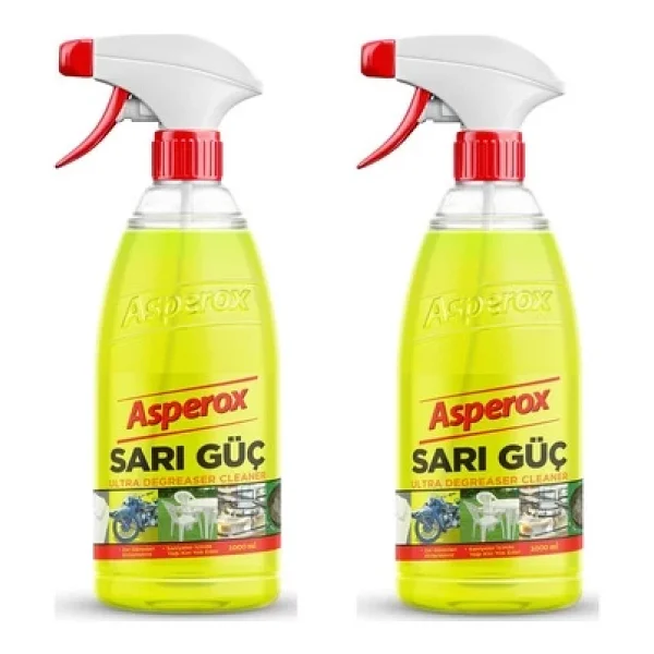 Asperox Sarı Güç Leke Temizleyici Sprey 1 Lt 2'li - Görsel 5