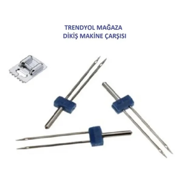 Singer Pfaff Singer Zetina Çift Iğne Ve Nervür Ayak Set (İğne Paket İçinde 2mm,3mm Ve 4 Mm'dir.) Dali Iğne 1 Pk - Görsel 2