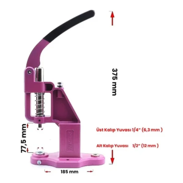 Dzn Tools Universal Tulumba El Presi Mor Renk - Görsel 4