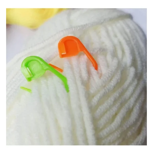 Hodbehod 200 Adet Ilmek Sabitleyici Ip Tutucu Plastik Cengelli Igne Plastik Orgu Sis Kutulu Set - Görsel 2