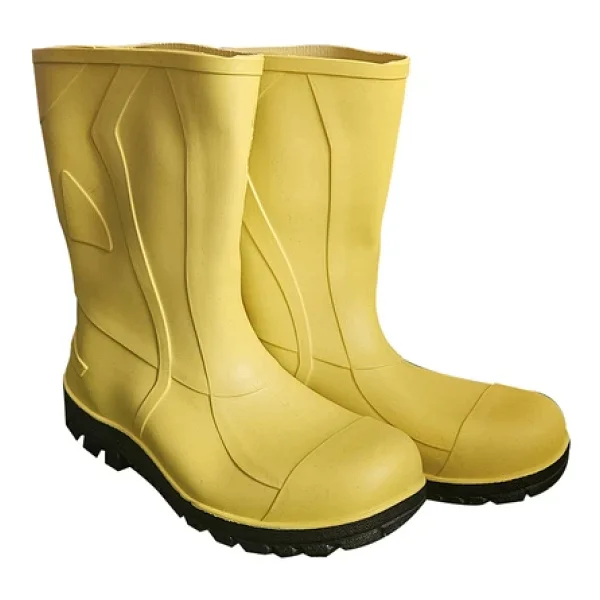 Kısa Sarı Çizme Yağmur Kar Su Geçirmez Çizme Balıkçı Çizme Avcı Çizme İşçi Çizme - Görsel 5