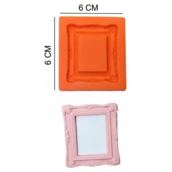 Şeker Hamur Kalıbı Silikon Çerçeve 6x6 Cm - Görsel 3