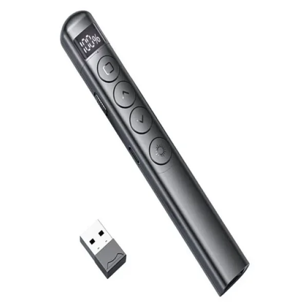 Ultratekno S7 Dijital Ekranlı Şarjlı Lazer Sunum Kumandası Şarj Göstergeli Lazer Powerpoint Laser Pointer Slayt - Görsel 3