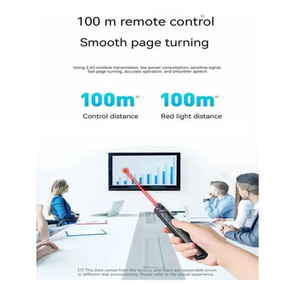 Ultratekno S7 Dijital Ekranlı Şarjlı Lazer Sunum Kumandası Şarj Göstergeli Lazer Powerpoint Laser Pointer Slayt - Görsel 9