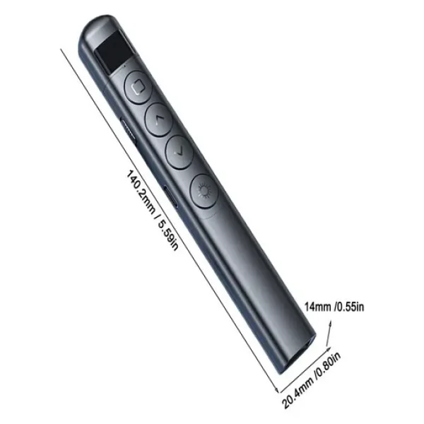 Ultratekno S7 Dijital Ekranlı Şarjlı Lazer Sunum Kumandası Şarj Göstergeli Lazer Powerpoint Laser Pointer Slayt - Görsel 4