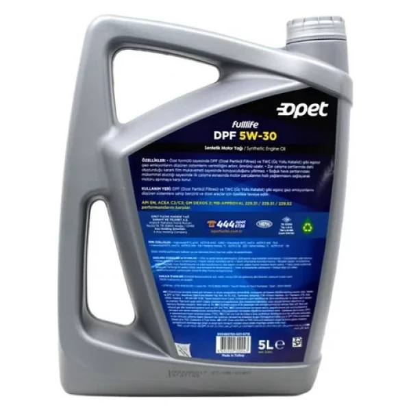 Opet Fulllife Dpf 5w-30 5 Lt Motor Yağı - Görsel 4