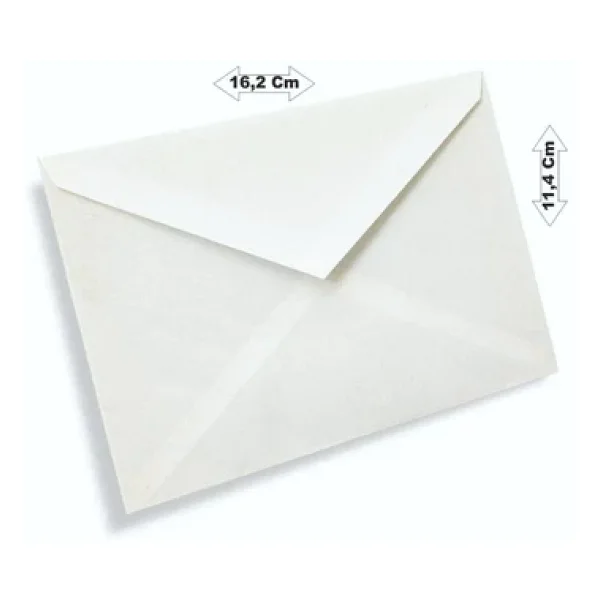 Zarf 100'lü 114x162 Ebat Mektup Zarfı Para Zarfı Davetiye Zarfı - Görsel 3