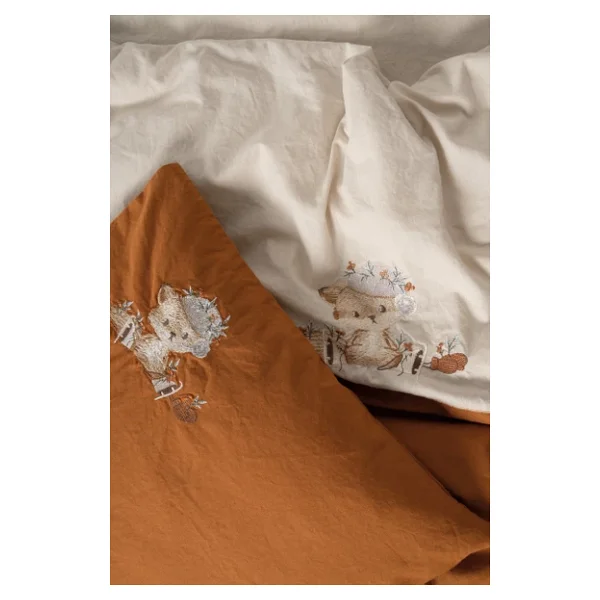 Cotton Box Cuddly Clever Bej Nakışlı Bebek Nevresim Takımı - Görsel 5