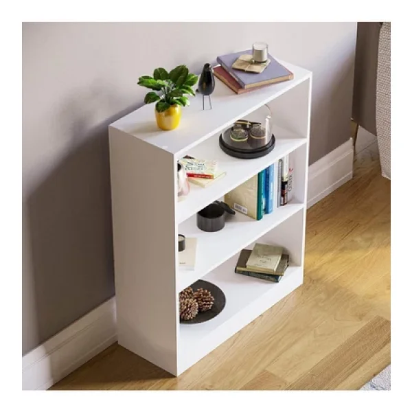 Aeka Ae-8001 Vito 3 Raflı Küçük Kitaplık, Beyaz Suntalam, Ofis Mobilyaları, Oturma Odası, Yatak Odası - Görsel 8