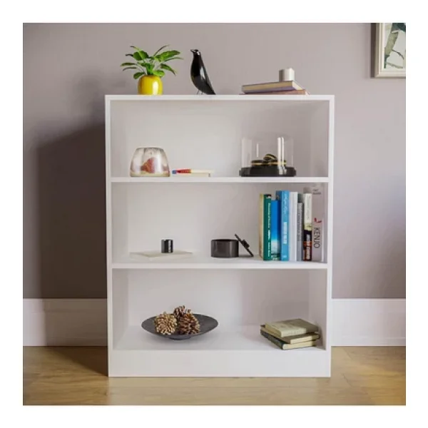 Aeka Ae-8001 Vito 3 Raflı Küçük Kitaplık, Beyaz Suntalam, Ofis Mobilyaları, Oturma Odası, Yatak Odası - Görsel 3