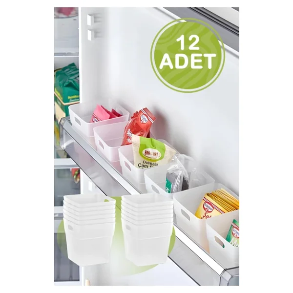 Mithra Life 12 Adet Buzdolabı Kapak İçi Düzenleyici Ve Banyo Organizer Mıt1104 - Görsel 3
