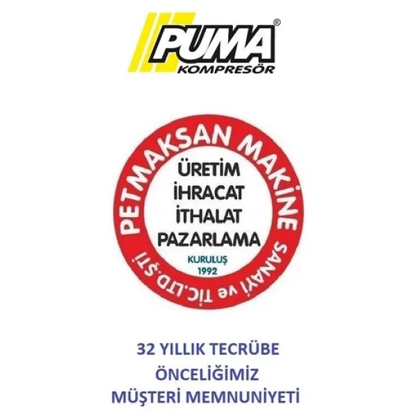 Puma 100 Litre Yağsız Ses Desibeli Düşük Kompresör (4 Hp) - Görsel 7