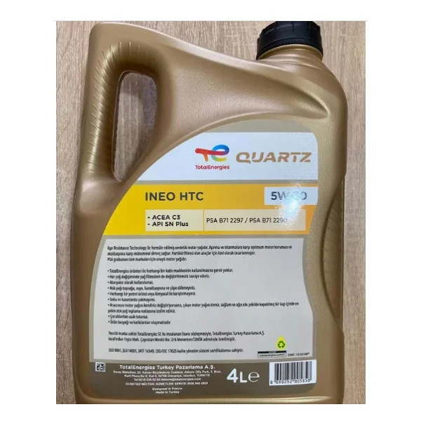Total Quartz Ineo Htc 5w-30 4 Lt Motor Yağı - 2026 - Görsel 2